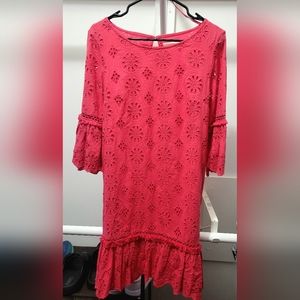 Anthropologie Embroidered Eyelet Dress